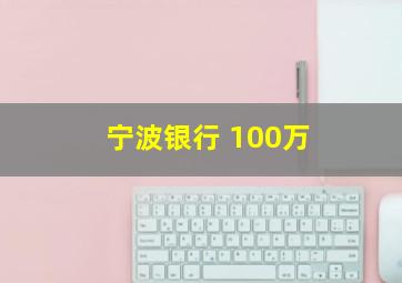 宁波银行 100万